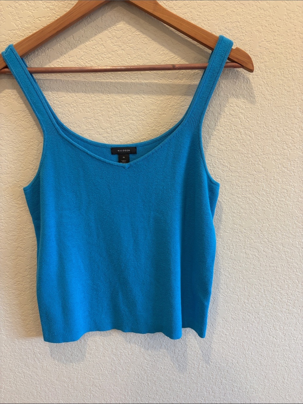 Halogen Turquoise Knit Tank Top